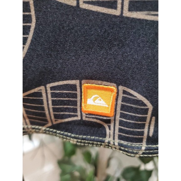 Quicksilver Men Beige & Black Polyester Pull On Stretch Swimwear Shorts Size 32 - Picture 4 of 15